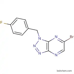 Molecular Structure of 827602-61-9 (1H-1,2,3-Triazolo[4,5-b]pyrazine, 6-bromo-1-[(4-fluorophenyl)methyl]-)