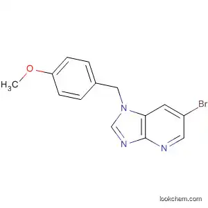 Molecular Structure of 827602-66-4 (1H-Imidazo[4,5-b]pyridine, 6-bromo-1-[(4-methoxyphenyl)methyl]-)