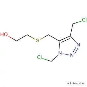 Molecular Structure of 827603-89-4 (Ethanol, 2-[[[1,4-bis(chloromethyl)-1H-1,2,3-triazol-5-yl]methyl]thio]-)