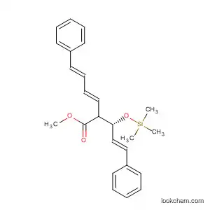 Molecular Structure of 827605-70-9 (3,5-Hexadienoic acid,
6-phenyl-2-[(1R,2E)-3-phenyl-1-[(trimethylsilyl)oxy]-2-propenyl]-, methyl
ester, (2S,3E,5E)-)