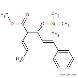 Molecular Structure of 827605-71-0 (3-Pentenoic acid,
2-[(1R,2E)-3-phenyl-1-[(trimethylsilyl)oxy]-2-propenyl]-, methyl ester,
(2S,3E)-)
