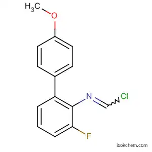 Molecular Structure of 828264-04-6 (Benzenecarboximidoyl chloride, 3-fluoro-N-(4-methoxyphenyl)-)