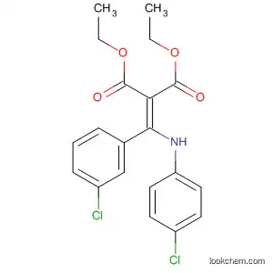 Molecular Structure of 828264-12-6 (Propanedioic acid,
[(3-chlorophenyl)[(4-chlorophenyl)amino]methylene]-, diethyl ester)