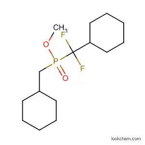 Molecular Structure of 828265-20-9 (Phosphinic acid, (cyclohexyldifluoromethyl)(cyclohexylmethyl)-, methyl
ester)
