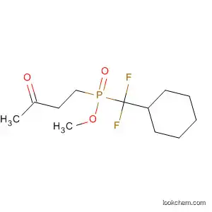 Molecular Structure of 828265-26-5 (Phosphinic acid, (cyclohexyldifluoromethyl)(3-oxobutyl)-, methyl ester)