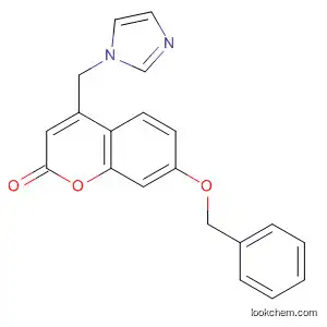 Molecular Structure of 828265-66-3 (2H-1-Benzopyran-2-one,
4-(1H-imidazol-1-ylmethyl)-7-(phenylmethoxy)-)