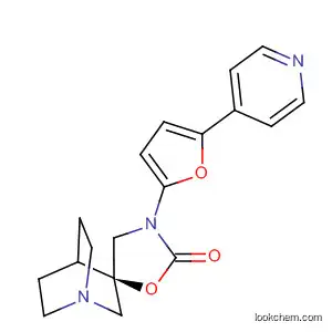Molecular Structure of 828928-92-3 (Spiro[1-azabicyclo[2.2.2]octane-3,5'-oxazolidin]-2'-one,
3'-[5-(4-pyridinyl)-2-furanyl]-, (3R)-)
