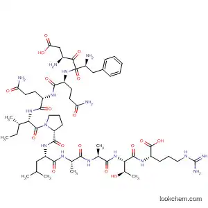 Molecular Structure of 828934-27-6 (L-Arginine,
L-a-aspartyl-L-phenylalanyl-L-glutaminyl-L-glutaminyl-L-isoleucyl-L-prolyl-L
-leucyl-L-alanyl-L-alanyl-L-threonyl-)