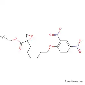 Molecular Structure of 828934-49-2 (Oxiranecarboxylic acid, 2-[6-(2,4-dinitrophenoxy)hexyl]-, ethyl ester,
(2R)-)