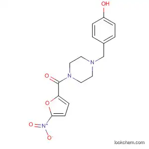 Molecular Structure of 831203-97-5 (Piperazine, 1-[(4-hydroxyphenyl)methyl]-4-[(5-nitro-2-furanyl)carbonyl]-)