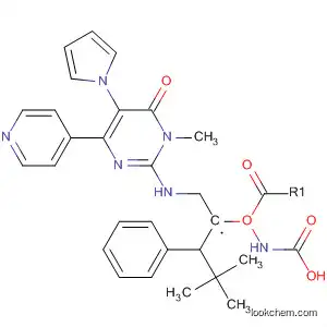 Molecular Structure of 831231-77-7 (Carbamic acid,
[(1S)-1-[[[1,6-dihydro-1-methyl-6-oxo-4-(4-pyridinyl)-5-(1H-pyrrol-1-yl)-2-
pyrimidinyl]amino]methyl]-2-phenylethyl]-, 1,1-dimethylethyl ester)