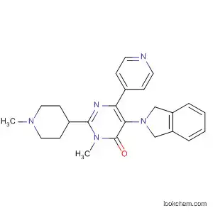 Molecular Structure of 831231-89-1 (4(3H)-Pyrimidinone,
5-(1,3-dihydro-2H-isoindol-2-yl)-3-methyl-2-(1-methyl-4-piperidinyl)-6-(4
-pyridinyl)-)