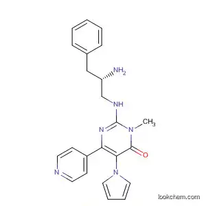 Molecular Structure of 831232-04-3 (4(3H)-Pyrimidinone,
2-[[(2S)-2-amino-3-phenylpropyl]amino]-3-methyl-6-(4-pyridinyl)-5-(1H-
pyrrol-1-yl)-)