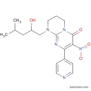 Molecular Structure of 831232-22-5 (4H-Pyrimido[1,2-a]pyrimidin-4-one,
6,7,8,9-tetrahydro-9-(2-hydroxy-4-methylpentyl)-3-nitro-2-(4-pyridinyl)-)