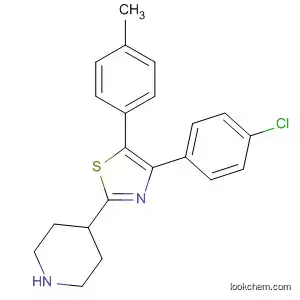 Molecular Structure of 831238-71-2 (Piperidine, 4-[4-(4-chlorophenyl)-5-(4-methylphenyl)-2-thiazolyl]-)