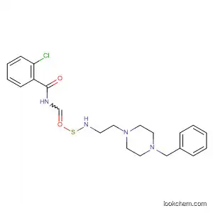 Molecular Structure of 831238-75-6 (Benzamide,
2-chloro-N-[[[2-[4-(phenylmethyl)-1-piperazinyl]ethyl]amino]thioxomethyl]
-)