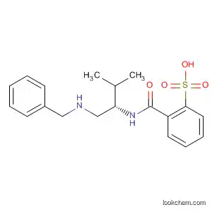 Molecular Structure of 832104-41-3 (Benzenesulfonic acid,
2-[[[(1S)-2-methyl-1-[[(phenylmethyl)amino]methyl]propyl]amino]carbonyl
]-)