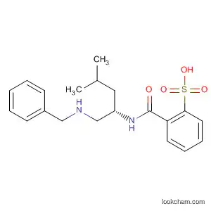Molecular Structure of 832104-42-4 (Benzenesulfonic acid,
2-[[[(1S)-3-methyl-1-[[(phenylmethyl)amino]methyl]butyl]amino]carbonyl]-)