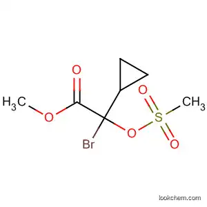 Molecular Structure of 832142-19-5 (Cyclopropaneacetic acid, a-bromo-1-[(methylsulfonyl)oxy]-, methyl
ester)