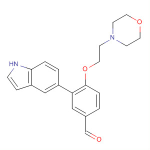 Benzaldehyde, 3-(1H-indol-5-yl)-4-[2-(4-morpholinyl)ethoxy]-