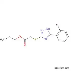 Molecular Structure of 832150-88-6 (Acetic acid, [[5-(2-bromophenyl)-1H-1,2,4-triazol-3-yl]thio]-, propyl ester)