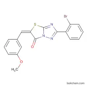 Molecular Structure of 832151-08-3 (Thiazolo[3,2-b][1,2,4]triazol-6(5H)-one,
2-(2-bromophenyl)-5-[(3-methoxyphenyl)methylene]-, (5E)-)