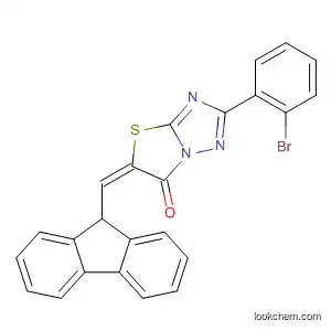 Molecular Structure of 832151-16-3 (Thiazolo[3,2-b][1,2,4]triazol-6(5H)-one,
2-(2-bromophenyl)-5-(9H-fluoren-9-ylmethylene)-, (5E)-)