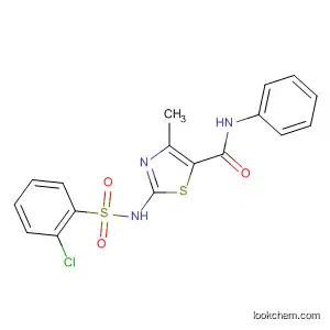 Molecular Structure of 832151-82-3 (5-Thiazolecarboxamide,
2-[[(2-chlorophenyl)sulfonyl]amino]-4-methyl-N-phenyl-)