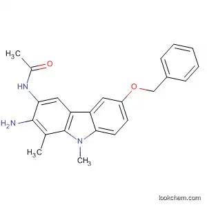 Molecular Structure of 832723-98-5 (Acetamide,
N-[2-amino-1,9-dimethyl-6-(phenylmethoxy)-9H-carbazol-3-yl]-)