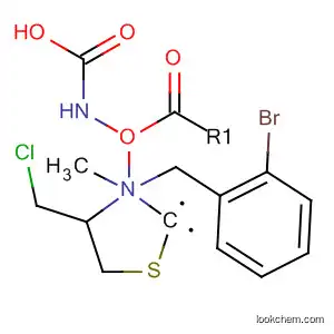 Molecular Structure of 832724-97-7 (Carbamic acid,
[3-[(2-bromophenyl)methyl]-4-(chloromethyl)-2-thiazolidinylidene]-,
methyl ester)