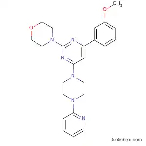 Molecular Structure of 833463-45-9 (Morpholine,
4-[4-(3-methoxyphenyl)-6-[4-(2-pyridinyl)-1-piperazinyl]-2-pyrimidinyl]-)