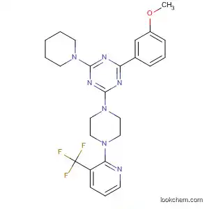 Molecular Structure of 833464-61-2 (1,3,5-Triazine,
2-(3-methoxyphenyl)-4-(1-piperidinyl)-6-[4-[3-(trifluoromethyl)-2-pyridinyl
]-1-piperazinyl]-)