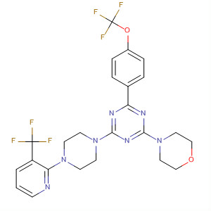 1,3,5-Triazine,  2-(4-morpholinyl)-4-[4-(trifluoromethoxy)phenyl]-6-[4-[3-(trifluoromethyl)-  2-pyridinyl]-1-piperazinyl]-