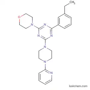 Molecular Structure of 833464-84-9 (1,3,5-Triazine,
2-(3-ethylphenyl)-4-(4-morpholinyl)-6-[4-(2-pyridinyl)-1-piperazinyl]-)