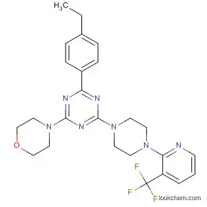 Molecular Structure of 833464-90-7 (1,3,5-Triazine,
2-(4-ethylphenyl)-4-(4-morpholinyl)-6-[4-[3-(trifluoromethyl)-2-pyridinyl]-1
-piperazinyl]-)
