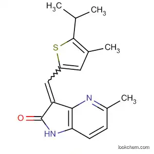 Molecular Structure of 834858-25-2 (2H-Pyrrolo[3,2-b]pyridin-2-one,
1,3-dihydro-5-methyl-3-[[4-methyl-5-(1-methylethyl)-2-thienyl]methylene]-)