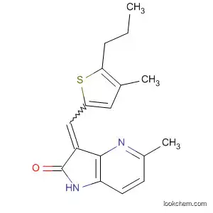Molecular Structure of 834858-26-3 (2H-Pyrrolo[3,2-b]pyridin-2-one,
1,3-dihydro-5-methyl-3-[(4-methyl-5-propyl-2-thienyl)methylene]-)