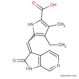 Molecular Structure of 834858-79-6 (1H-Pyrrole-2-carboxylic acid,
5-[(1,2-dihydro-2-oxo-3H-pyrrolo[2,3-c]pyridin-3-ylidene)methyl]-4-ethyl-
3-methyl-)