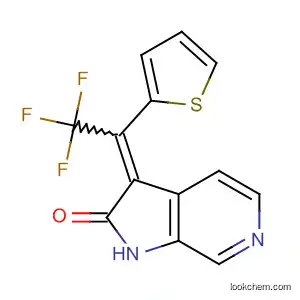 Molecular Structure of 834858-86-5 (2H-Pyrrolo[2,3-c]pyridin-2-one,
1,3-dihydro-3-[2,2,2-trifluoro-1-(2-thienyl)ethylidene]-)