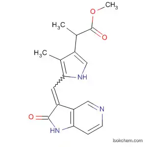 Molecular Structure of 834859-05-1 (1H-Pyrrole-3-propanoic acid,
5-[(1,2-dihydro-2-oxo-3H-pyrrolo[3,2-c]pyridin-3-ylidene)methyl]-4-meth
yl-, methyl ester)