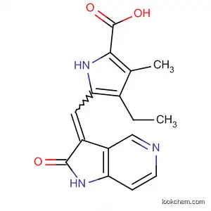 Molecular Structure of 834859-13-1 (1H-Pyrrole-2-carboxylic acid,
5-[(1,2-dihydro-2-oxo-3H-pyrrolo[3,2-c]pyridin-3-ylidene)methyl]-4-ethyl-
3-methyl-)