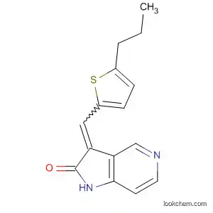 Molecular Structure of 834859-28-8 (2H-Pyrrolo[3,2-c]pyridin-2-one,
1,3-dihydro-3-[(5-propyl-2-thienyl)methylene]-)