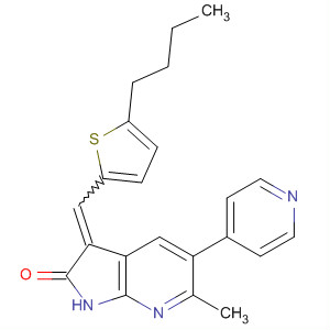 2H-Pyrrolo[2,3-b]pyridin-2-one,  3-[(5-butyl-2-thienyl)methylene]-1,3-dihydro-6-methyl-5-(4-pyridinyl)-