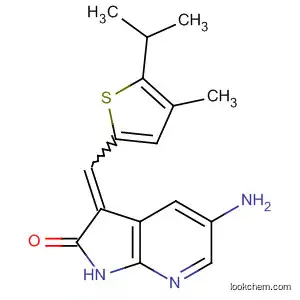 Molecular Structure of 834859-93-7 (2H-Pyrrolo[2,3-b]pyridin-2-one,
5-amino-1,3-dihydro-3-[[4-methyl-5-(1-methylethyl)-2-thienyl]methylene]-)