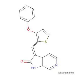 Molecular Structure of 834860-43-4 (2H-Pyrrolo[2,3-c]pyridin-2-one,
1,3-dihydro-3-[(3-phenoxy-2-thienyl)methylene]-)