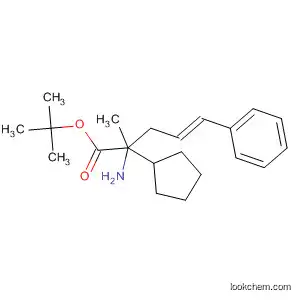 Molecular Structure of 834905-26-9 (Cyclopentanepropanoic acid, a-amino-a-[(2E)-3-phenyl-2-propenyl]-,
1,1-dimethylethyl ester)