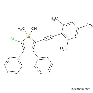 Molecular Structure of 834905-43-0 (Silacyclopenta-2,4-diene,
2-chloro-1,1-dimethyl-3,4-diphenyl-5-[(2,4,6-trimethylphenyl)ethynyl]-)