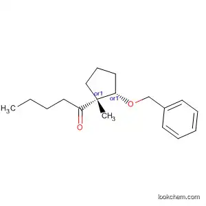 Molecular Structure of 834905-85-0 (1-Pentanone, 1-[(1R,2S)-1-methyl-2-(phenylmethoxy)cyclopentyl]-, rel-)
