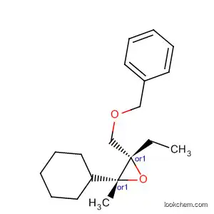 Molecular Structure of 834905-92-9 (Oxirane, 2-cyclohexyl-3-ethyl-2-methyl-3-[(phenylmethoxy)methyl]-,
(2R,3S)-rel-)