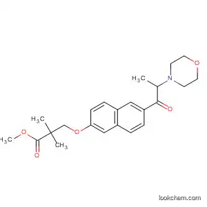 Molecular Structure of 834914-42-0 (Propanoic acid,
2,2-dimethyl-3-[[6-[2-(4-morpholinyl)-1-oxopropyl]-2-naphthalenyl]oxy]-,
methyl ester)